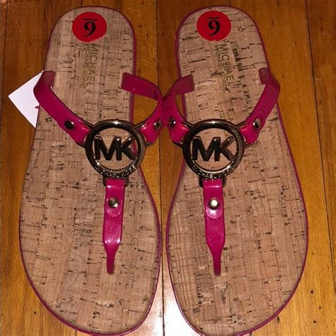 pink mk sandals